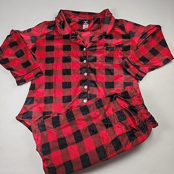 Ashford & Brooks Other - Ashford & Brooks Womens Fleece Long Sleeve Plaid Nightwear Pjs Pajama Set 2XL